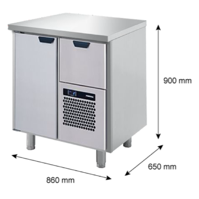 Porkka - Kylbänk GNH - Kylaggregat, 1 Modul - Mått: 860 x 650 x 900 mm