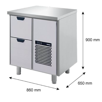 Porkka - Kylbänk GNH - Kylaggregat, 1 Modul - Mått: 860 x 650 x 900 mm - 4