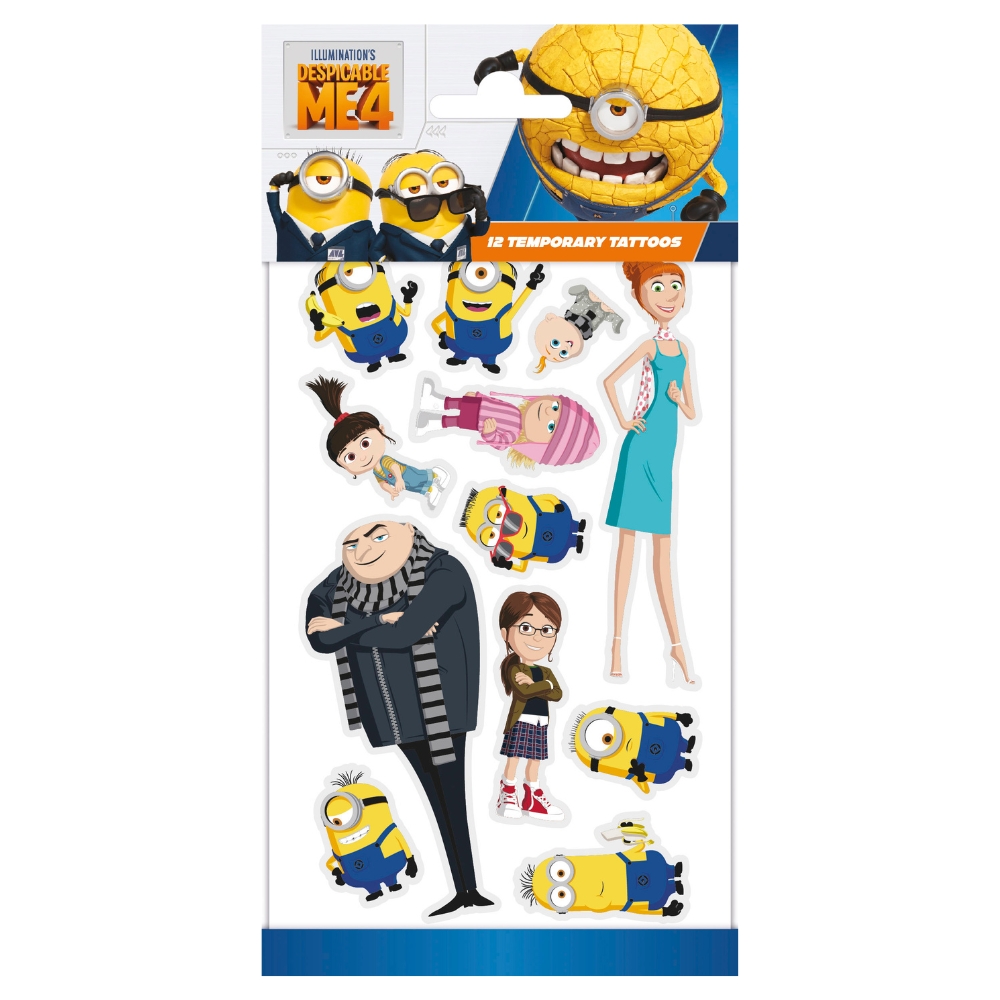 Illumination´s Despicable me 4 Väliaikaiset Tatuoinnit