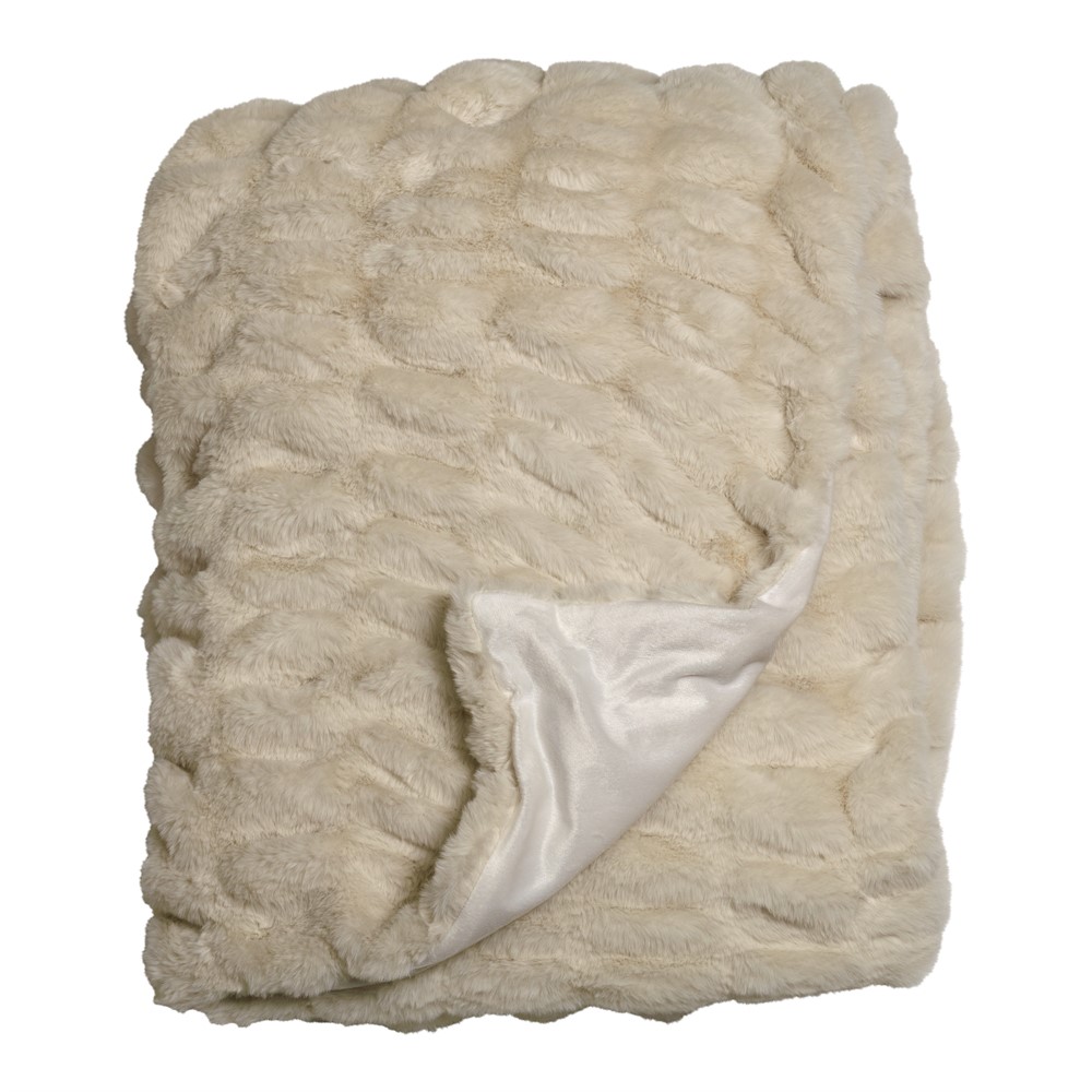 Pläd Fluffy Vit 130x170cm