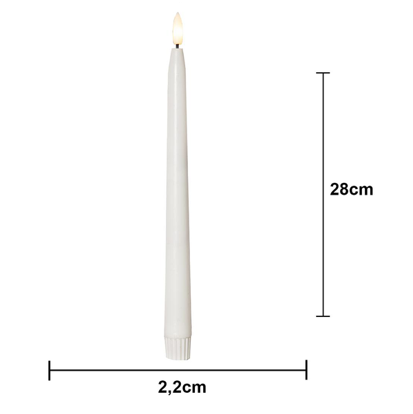 LED Antikljus Flamme Slim Vita 2-pack Utomhus - 4