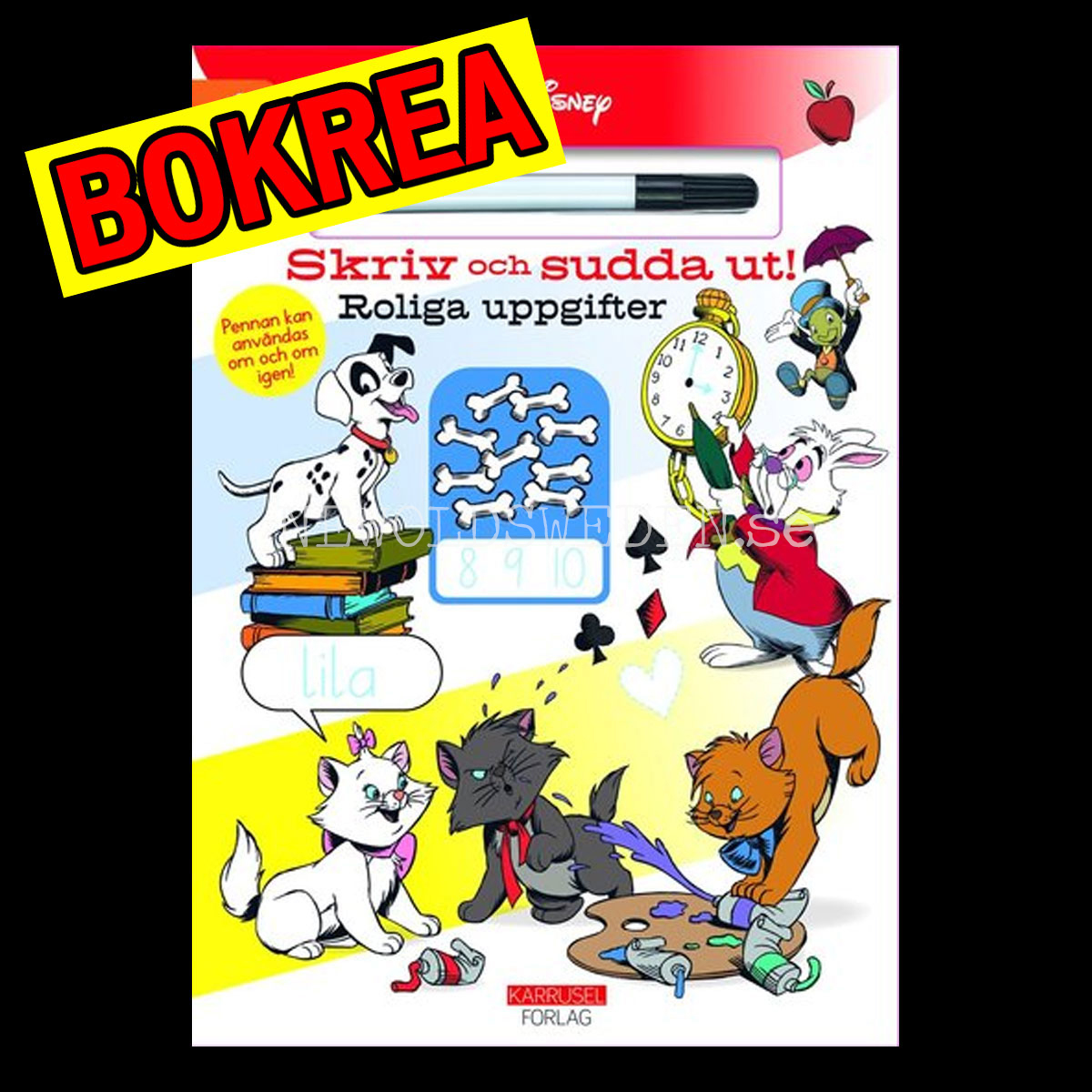 Disney Skriv och sudda ut! ROLIGA UPPGIFTER - L60