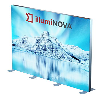 LED Ljuslåda  med textiltryck 300x200x10cm