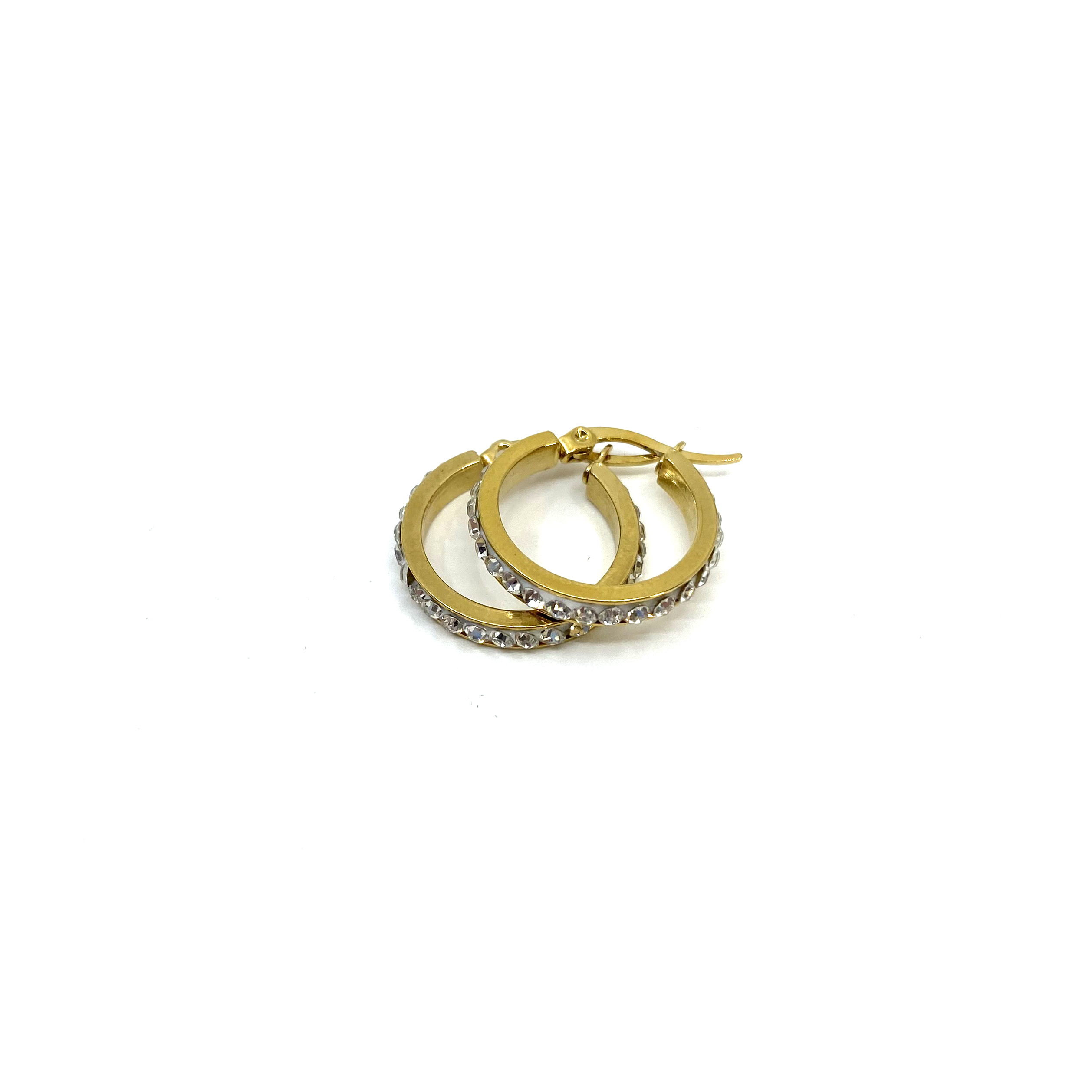HOLLY HOOP SMALL CLEAR GOLD