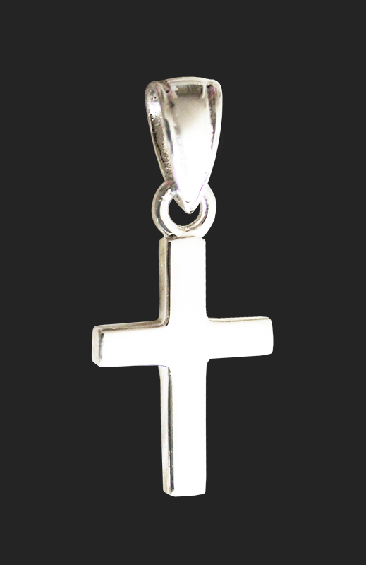 Stilrent kors smycke i Äkta silver.