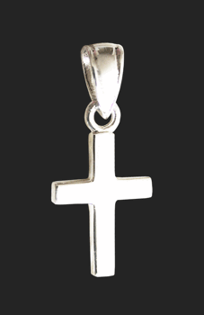 Stilrent kors smycke i Äkta silver.