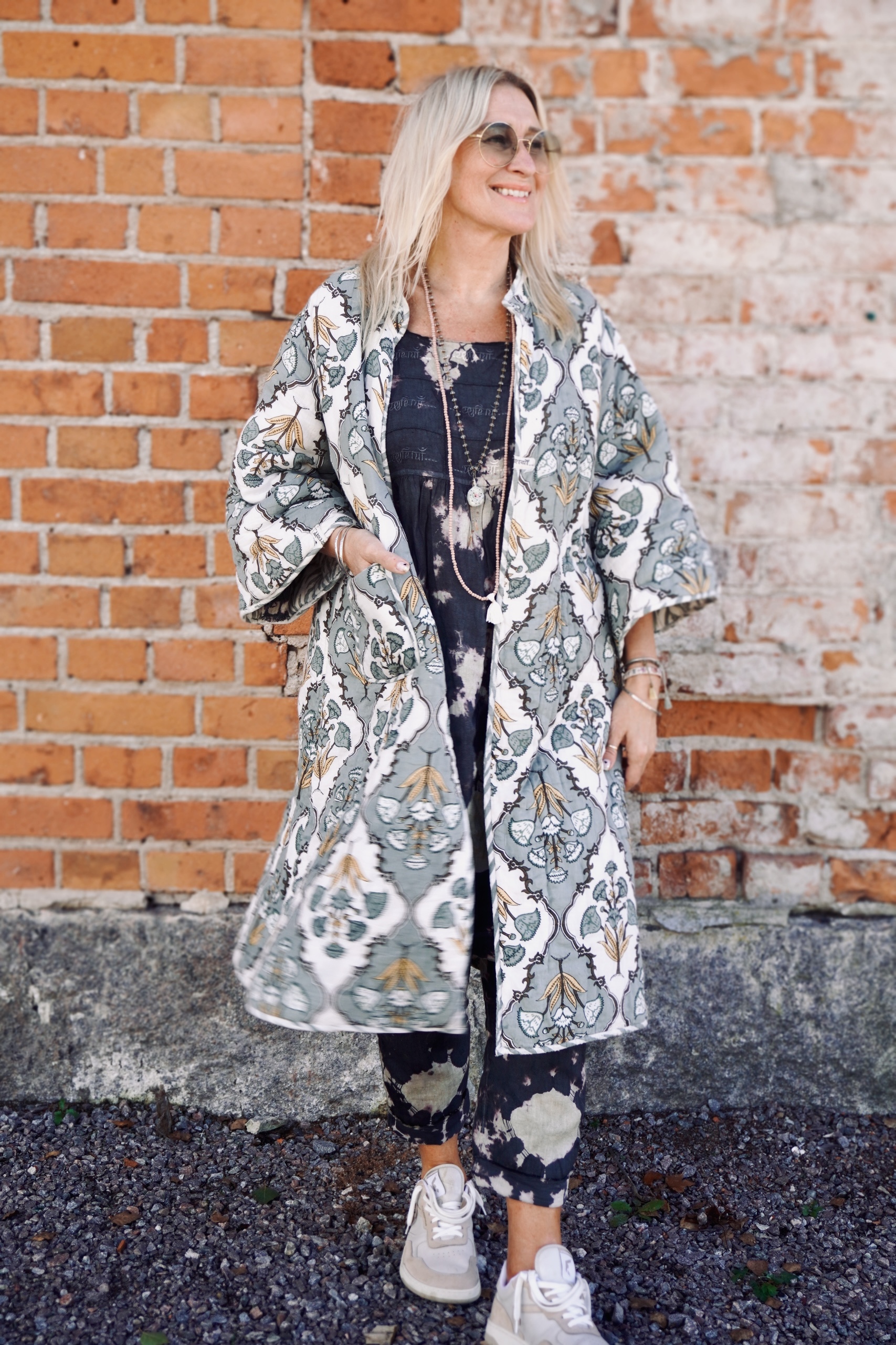 ROMY QUILTED KIMONO COAT TULSI GREY