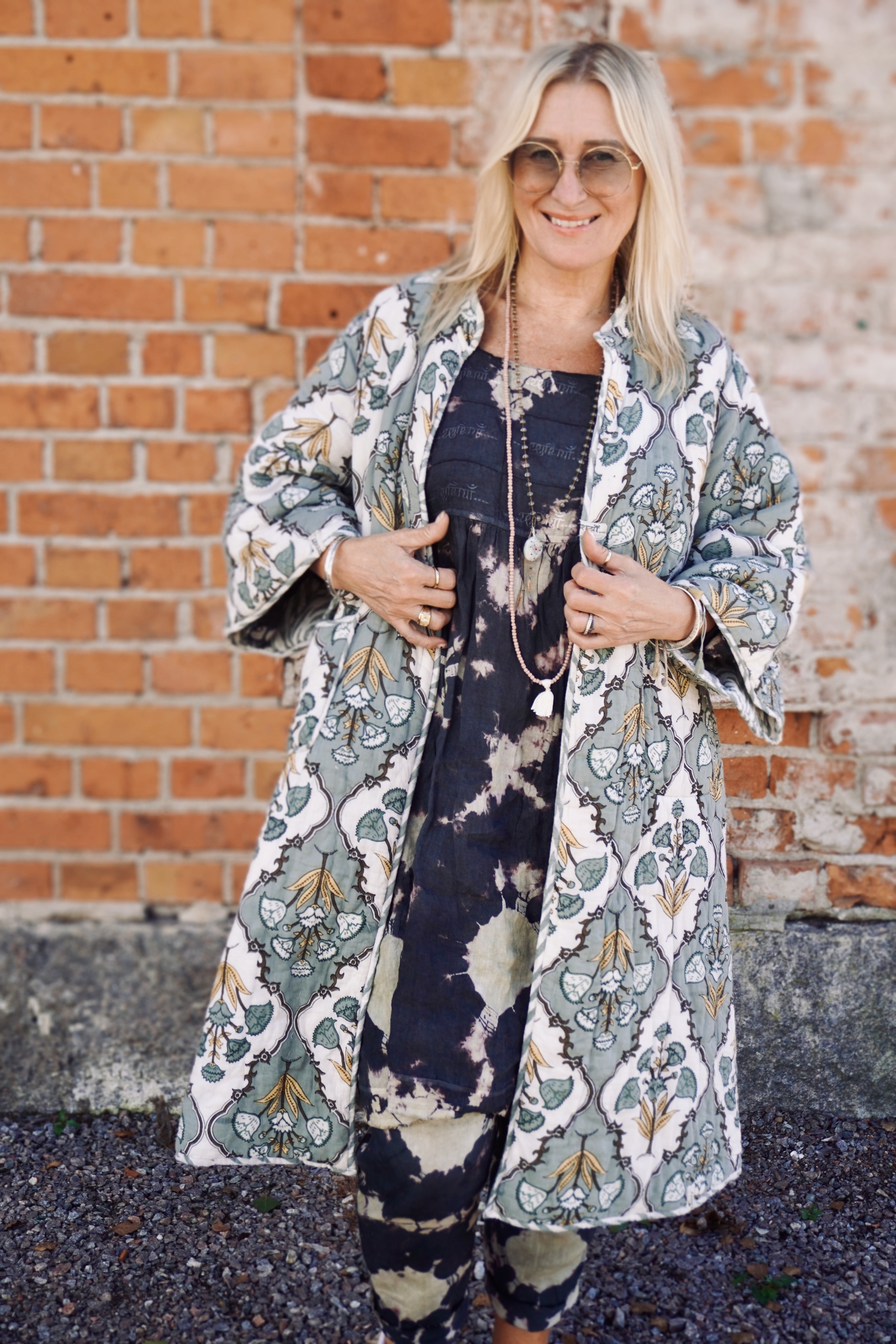 ROMY QUILTED KIMONO COAT TULSI GREY