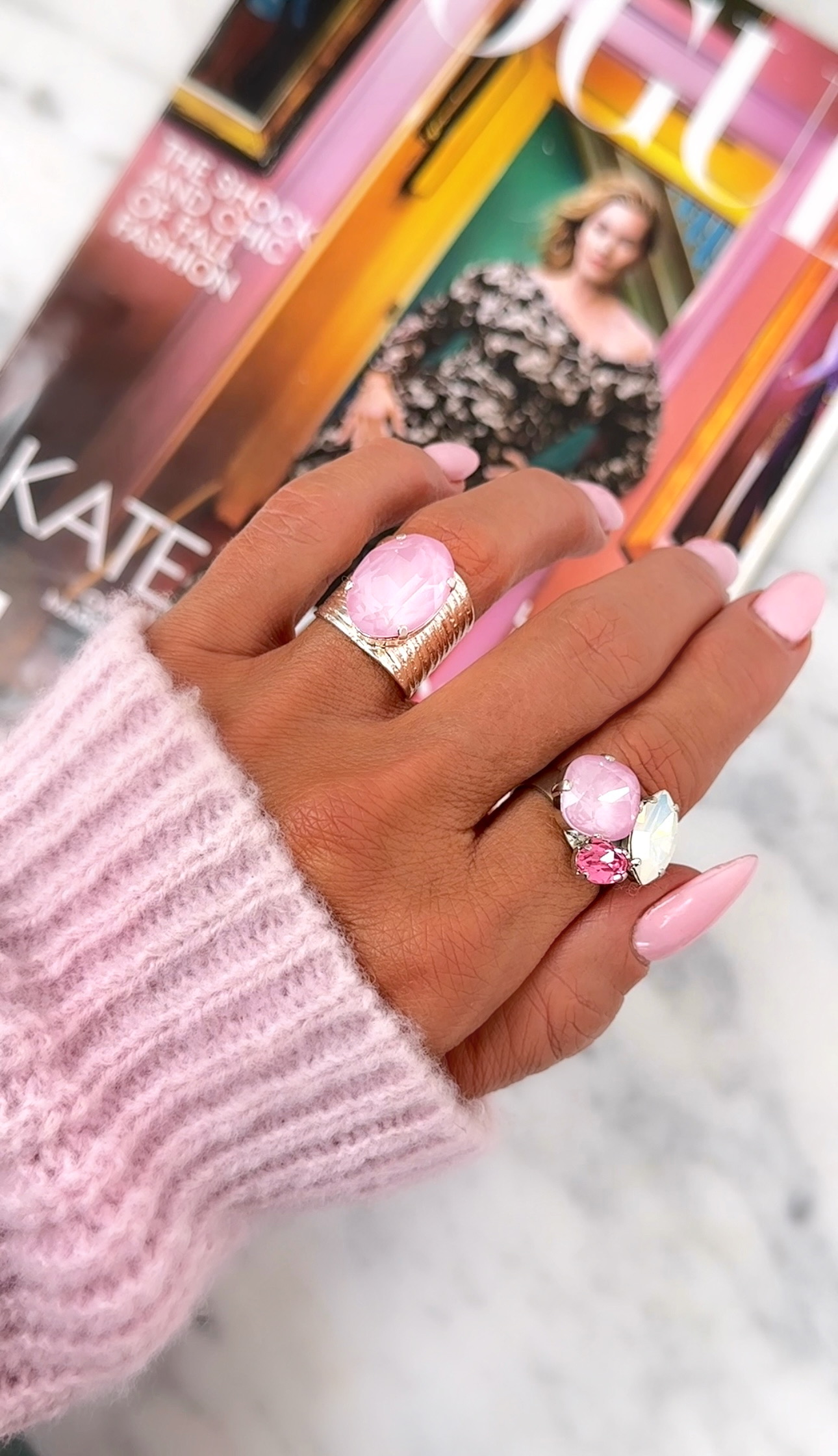 Ring Cruz Rose combo Silver - 8