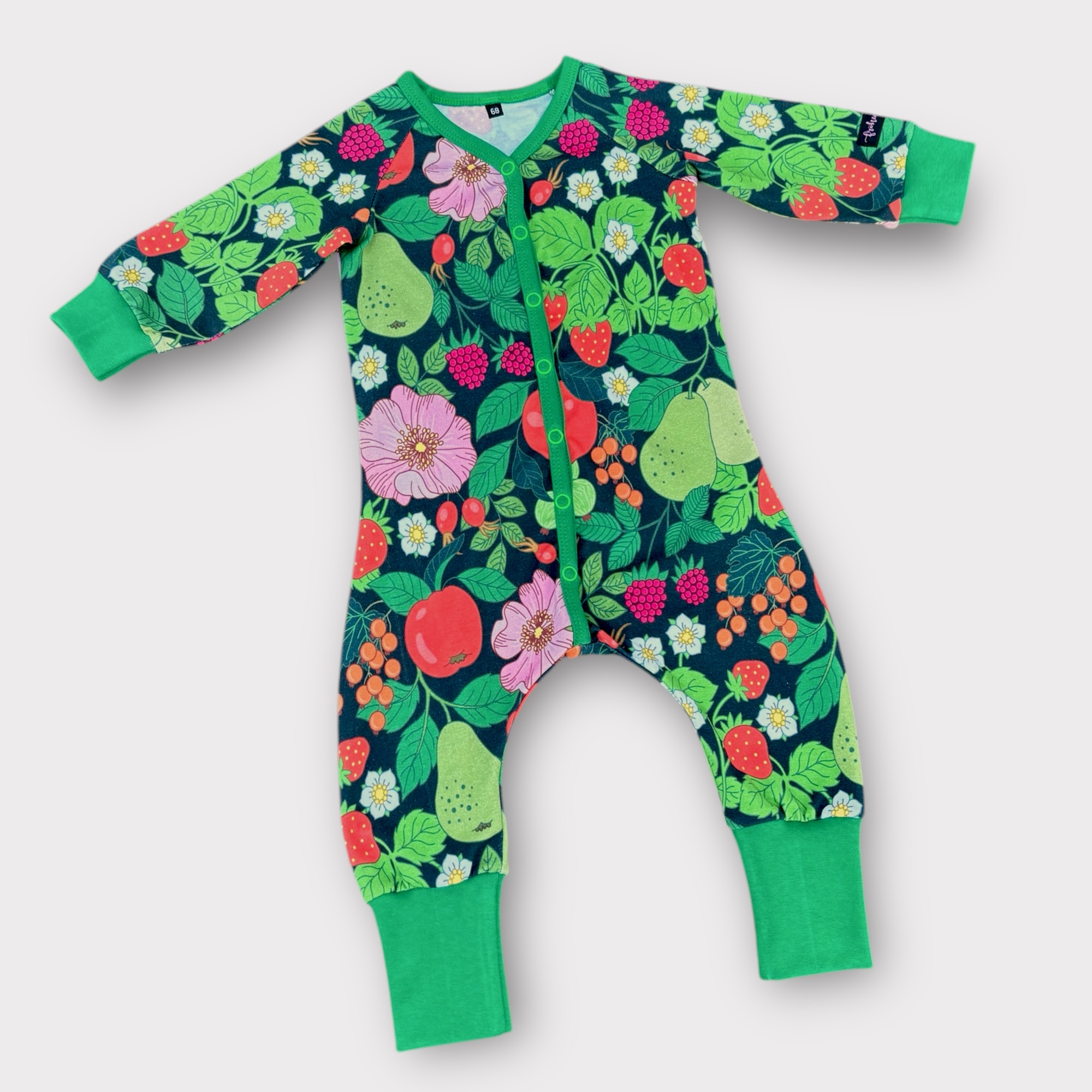 Babydress ”Selmas trädgård” grön