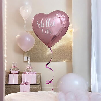 Ballong med rosett - Valfritt namn