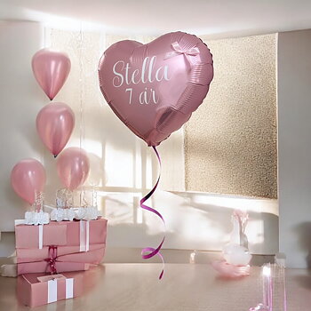 Ballong med rosett - Valfritt namn