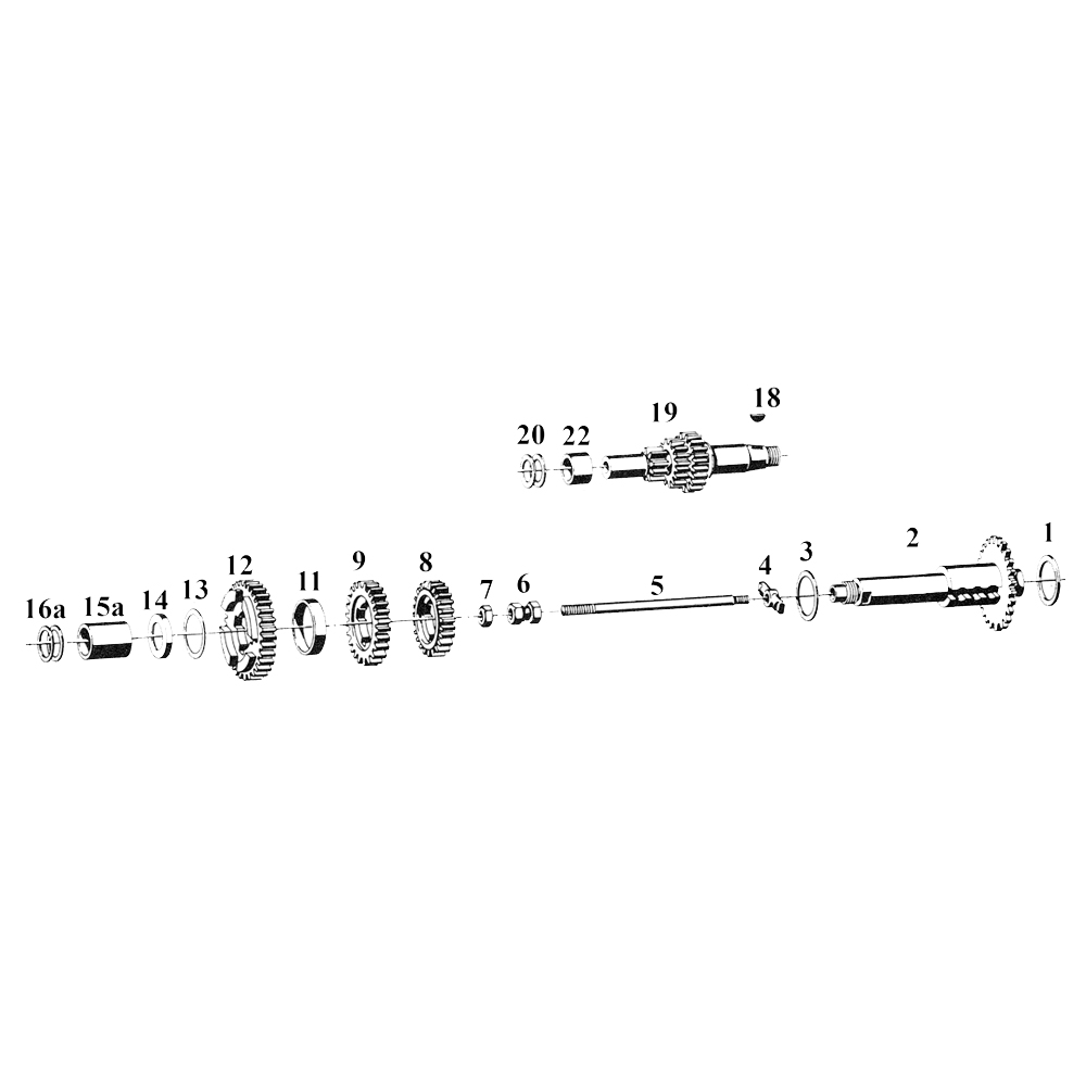 Getriebe komplett für Sachs 50/3 KFS, LFS etc. - 2