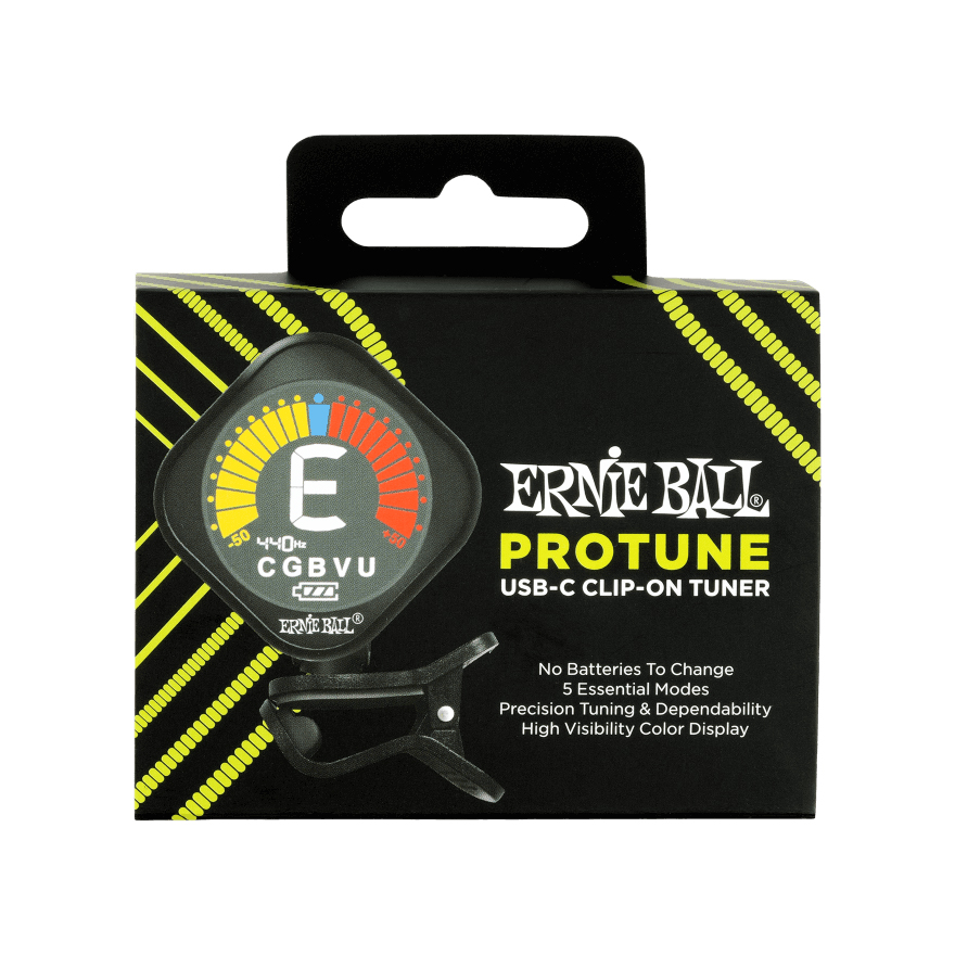 Ernie Ball EB-9627 ProTune Rechargeable USB-C Clip-On Tuner - 3