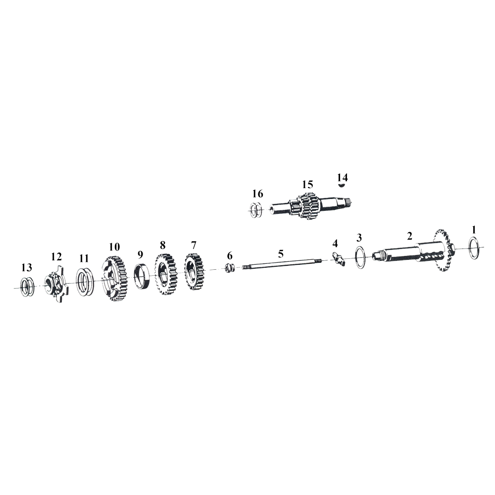 Getriebe komplett für Sachs 50/3 LS, MB, MA (I, SF, X), MK - 2