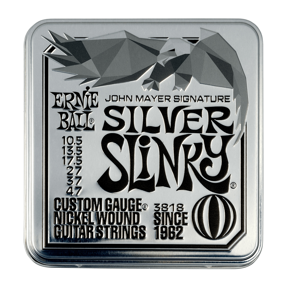 Ernie Ball 3818 John Mayer Silver Slinky Tin Pack 010.5-047 (3-Pack)