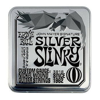 Ernie Ball 3818 John Mayer Silver Slinky Tin Pack 010.5-047 (3-Pack)
