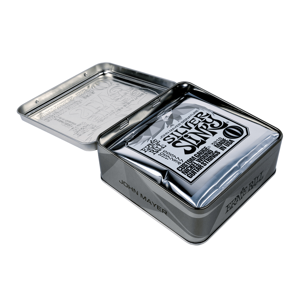 Ernie Ball 3818 John Mayer Silver Slinky Tin Pack 010.5-047 (3-Pack) - 3