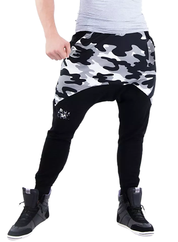 AW Sweatpants, white camo