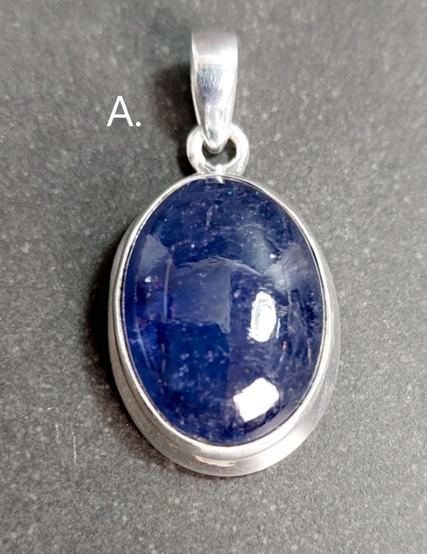 Tanzanit Hängen Cabochon i Äkta Silver - 2