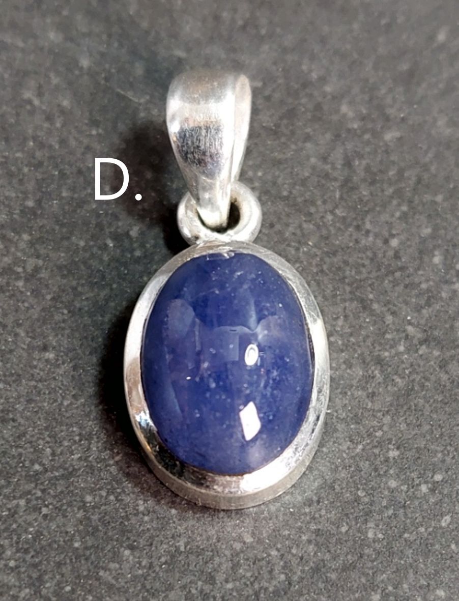 Tanzanit Hängen Cabochon i Äkta Silver - 5