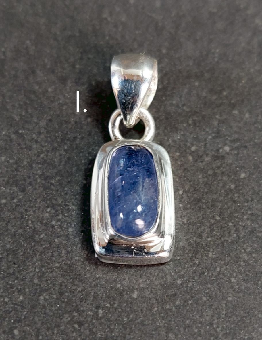 Tanzanit Hängen Cabochon i Äkta Silver - 10