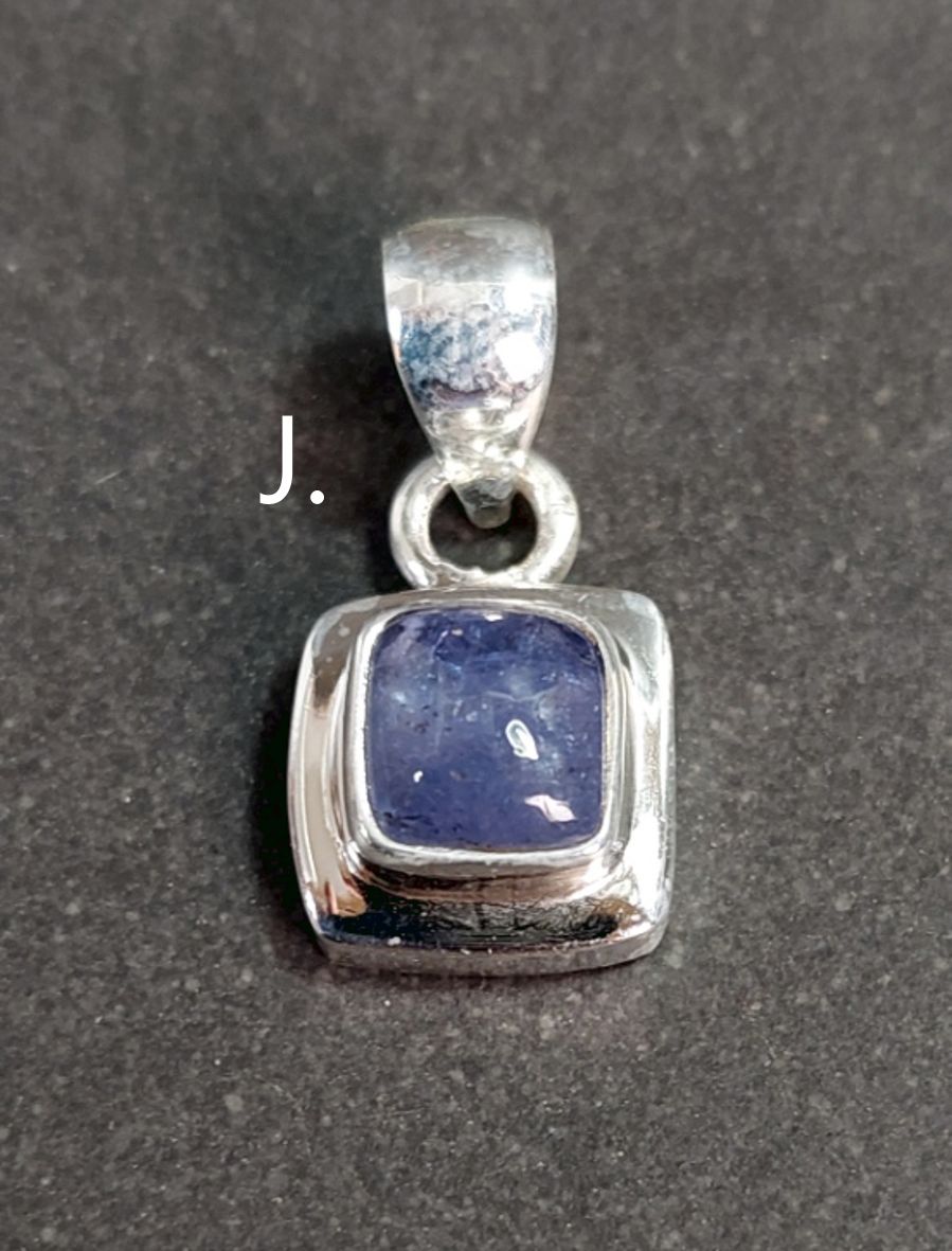 Tanzanit Hängen Cabochon i Äkta Silver - 11