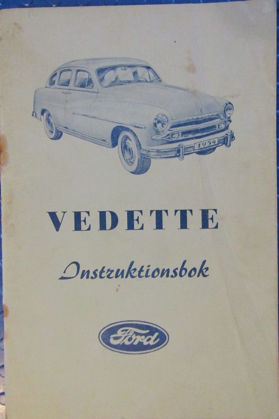 1954 Ford Vedette Instruktionsbok svensk