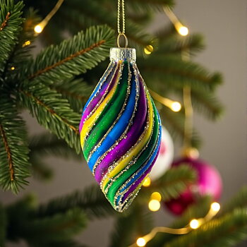 Weihnachtskugel Twist top Rainbow