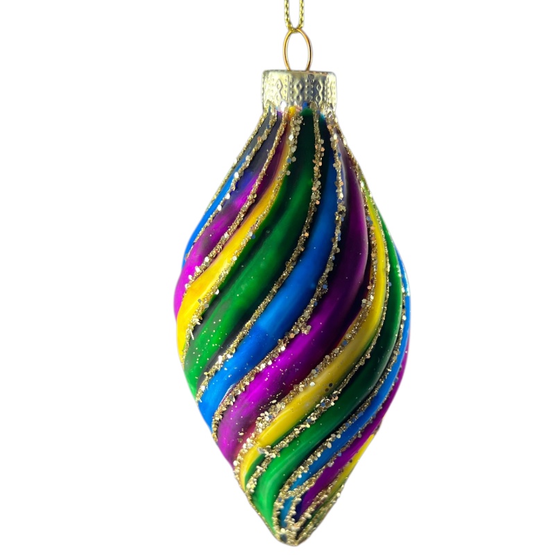 Weihnachtskugel Twist top Rainbow