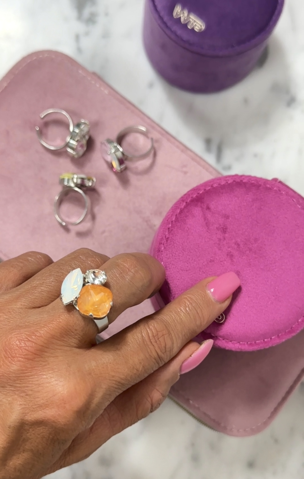 Ring Cruz Mango combo Silver