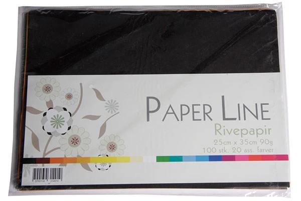 Paper line Rivpapper 25cmx35cm 90g 100st 20 olika färger - 2