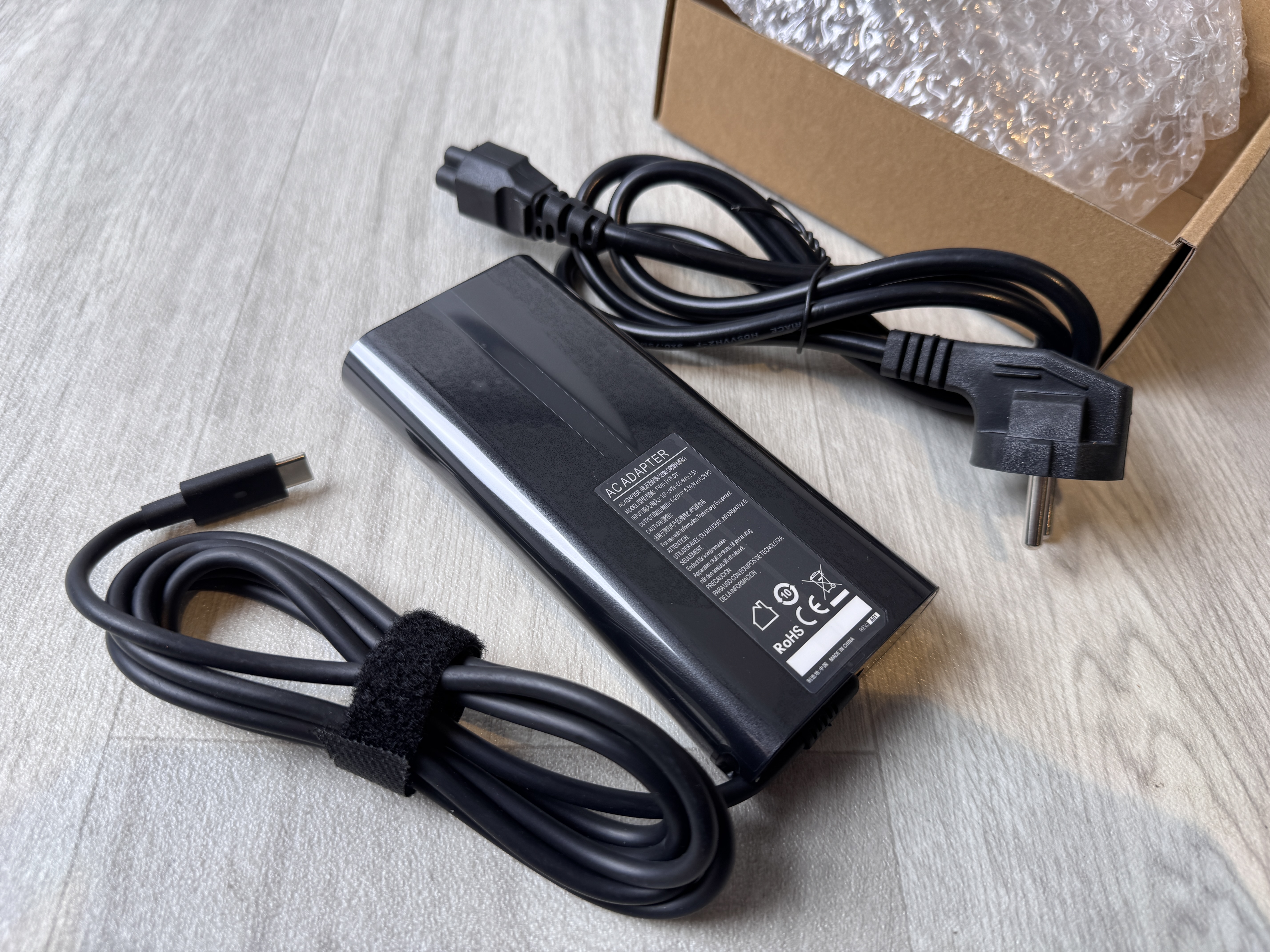 NY! 130W USB-C AC Adapter / Laddare  5V-20V 6.5A Max USB PD