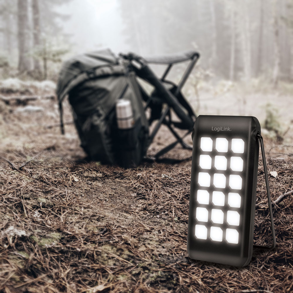 Powerbank med solcellspanel - LOGILINK Solar PowerBank 10000 - 8