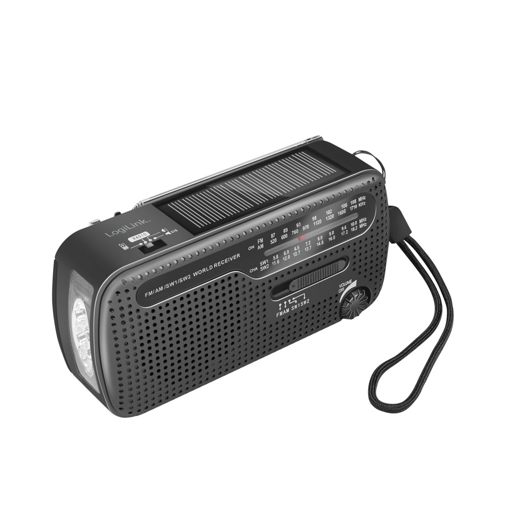 Nödradio - LOGILINK Emergency Hand Crank Radio - 4