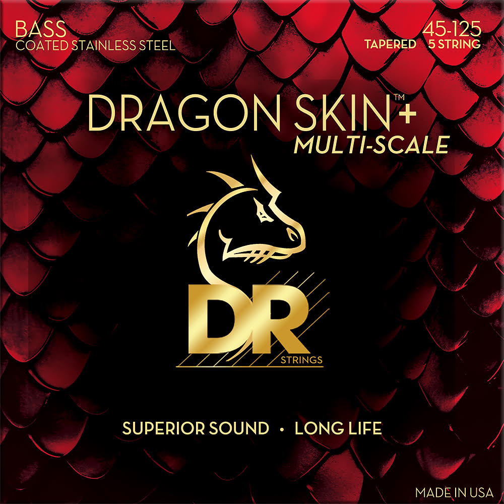 DR Dragon Skin+ DBSM5-45 MULTI-SCALE Stainless Steel  Bass Strings 045-125 (5-string)