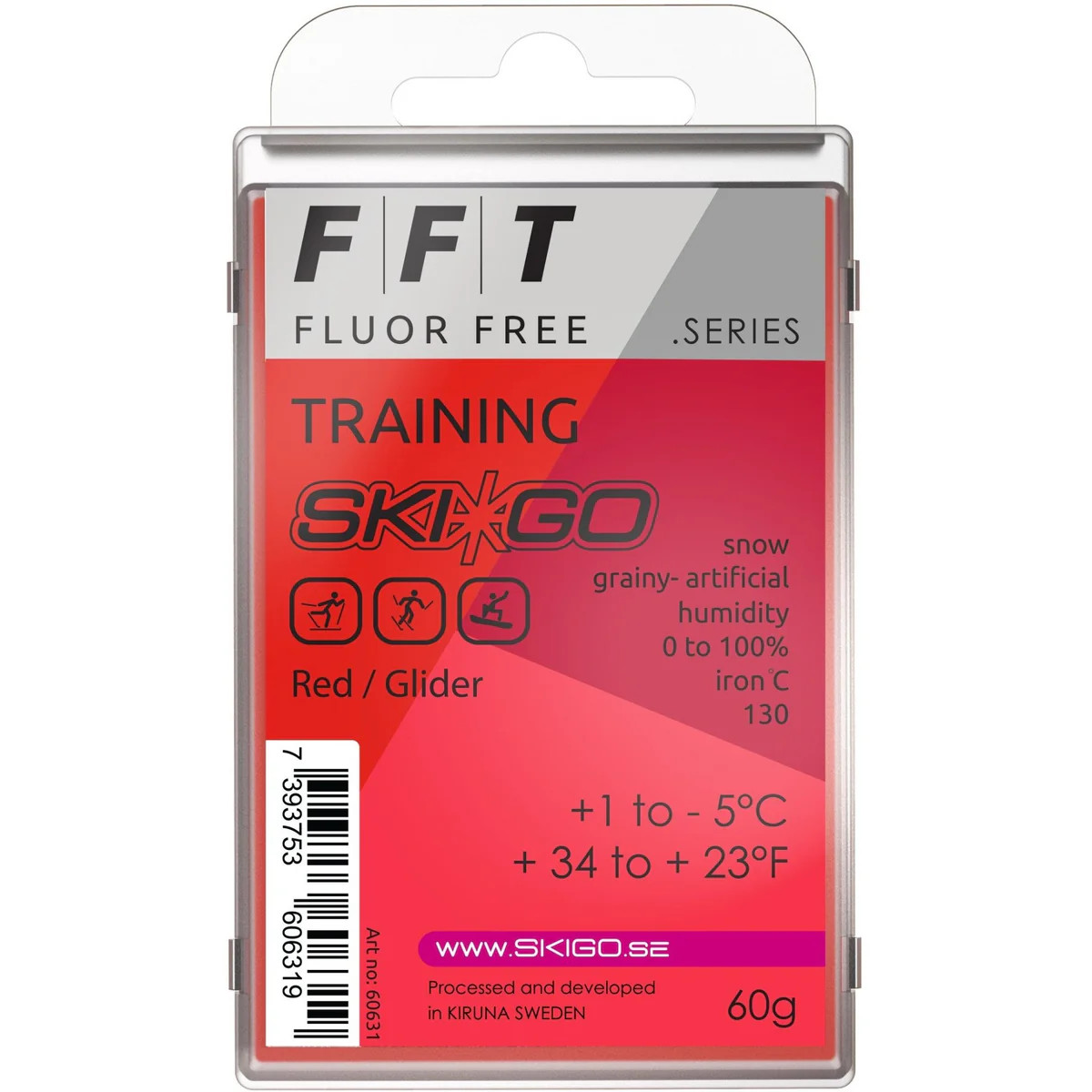 Skigo FFT Red Glider +1/-5 60g Skidvalla