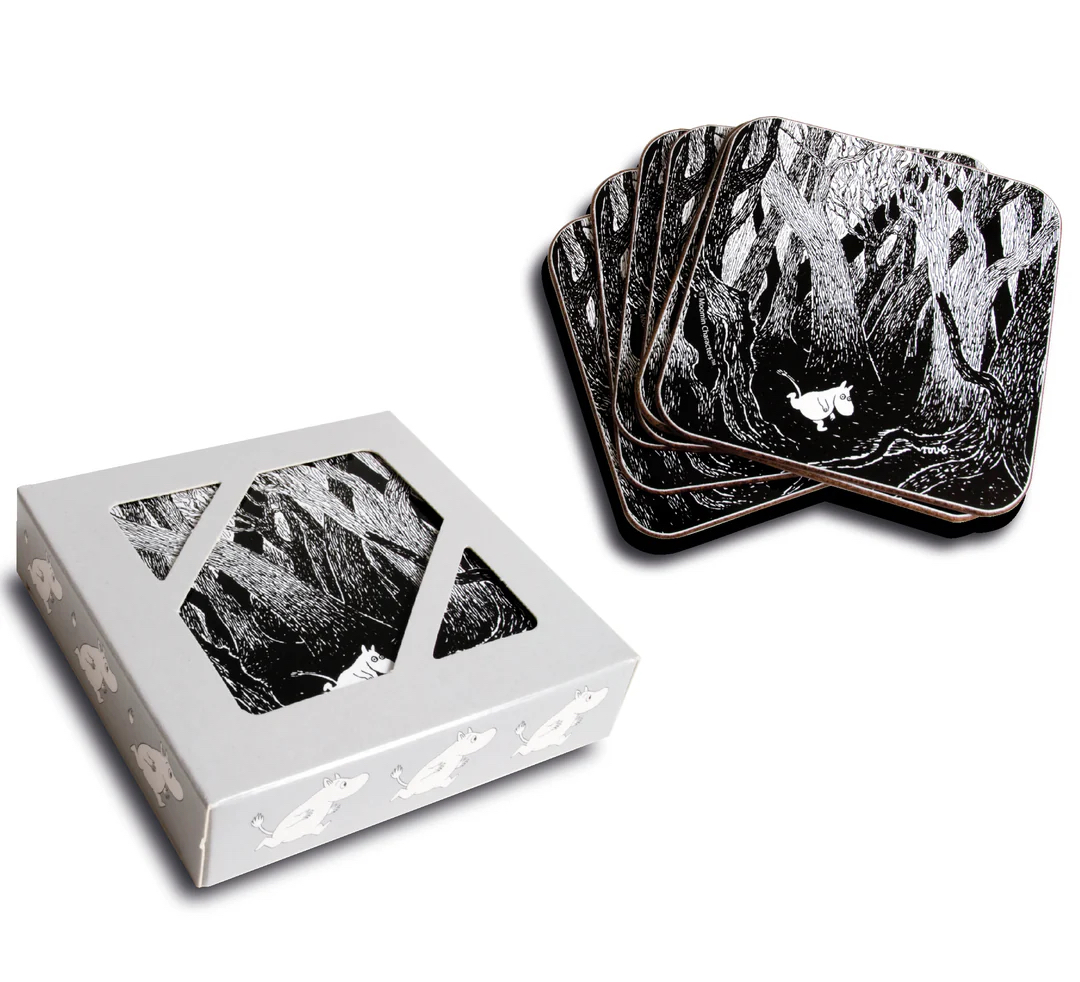 Mumin Glasunderlägg (med filtad baksida) 6-Pack - Running Moomin
