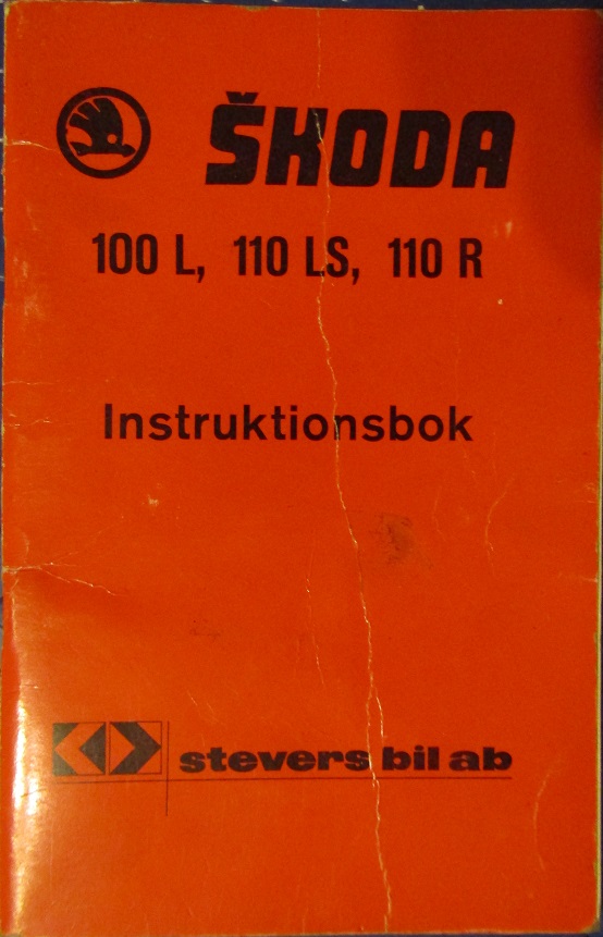 1975 Skoda 100 L, 110 LS, 110 R Instruktionsbok