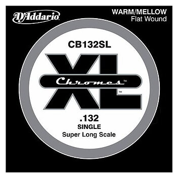 Single strings D'Addario CB132SL Chromes Flatwound Super Long Scale Bass String 