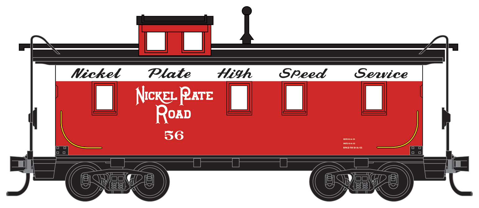 Caboose 36' with Offset Nickel Plate Road #56