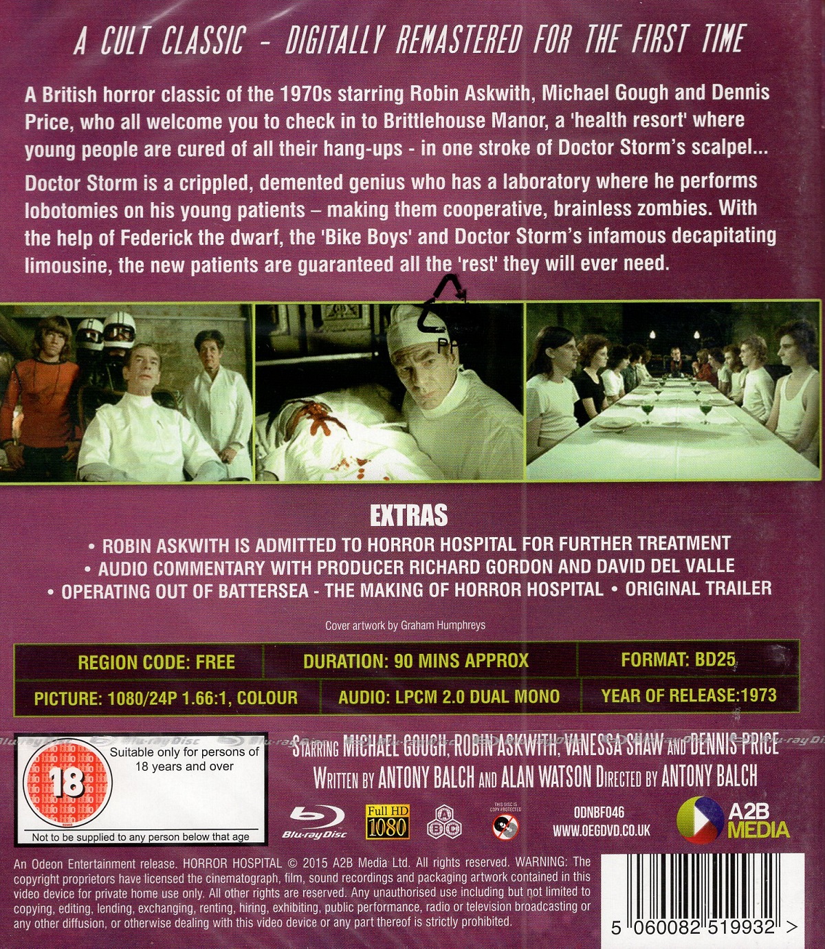 Horror Hospital (ej svensk text) (Blu-ray) - 2