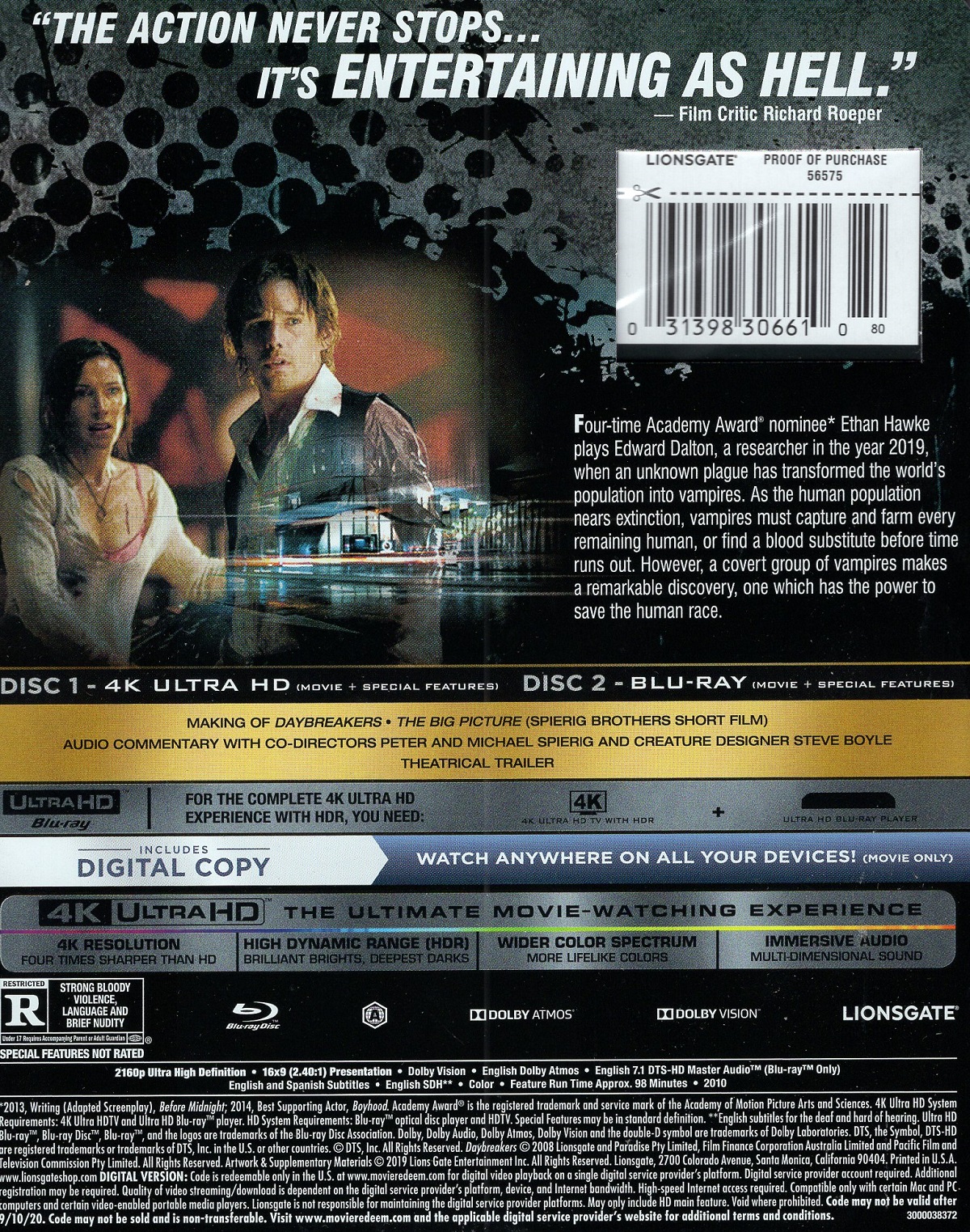Daybreakers (ej svensk text) (4K Ultra HD + Blu-ray) - 2
