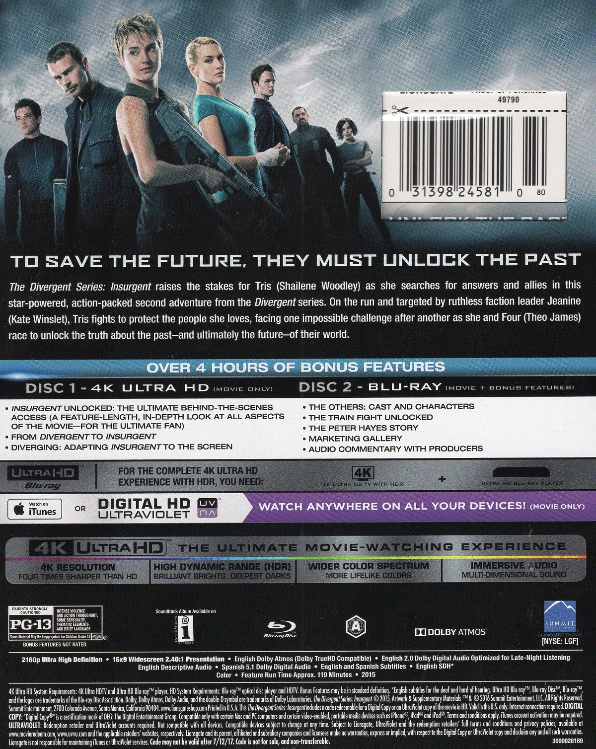 Insurgent (ej svensk text) (4K Ultra HD + Blu-ray) - 2