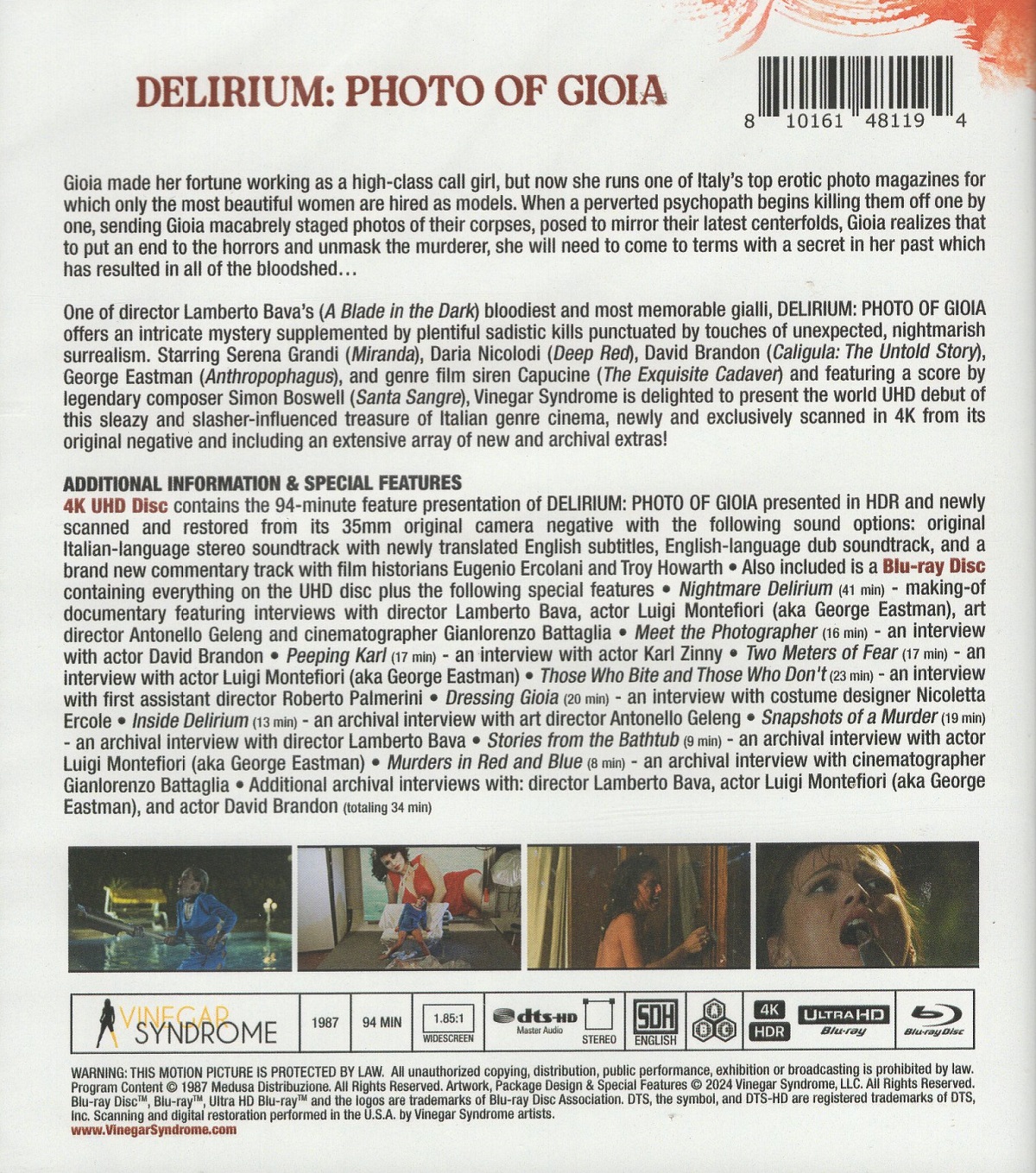 Delirium: Photo of Gioia (ej svensk text) (4K Ultra HD + Blu-ray) - 2