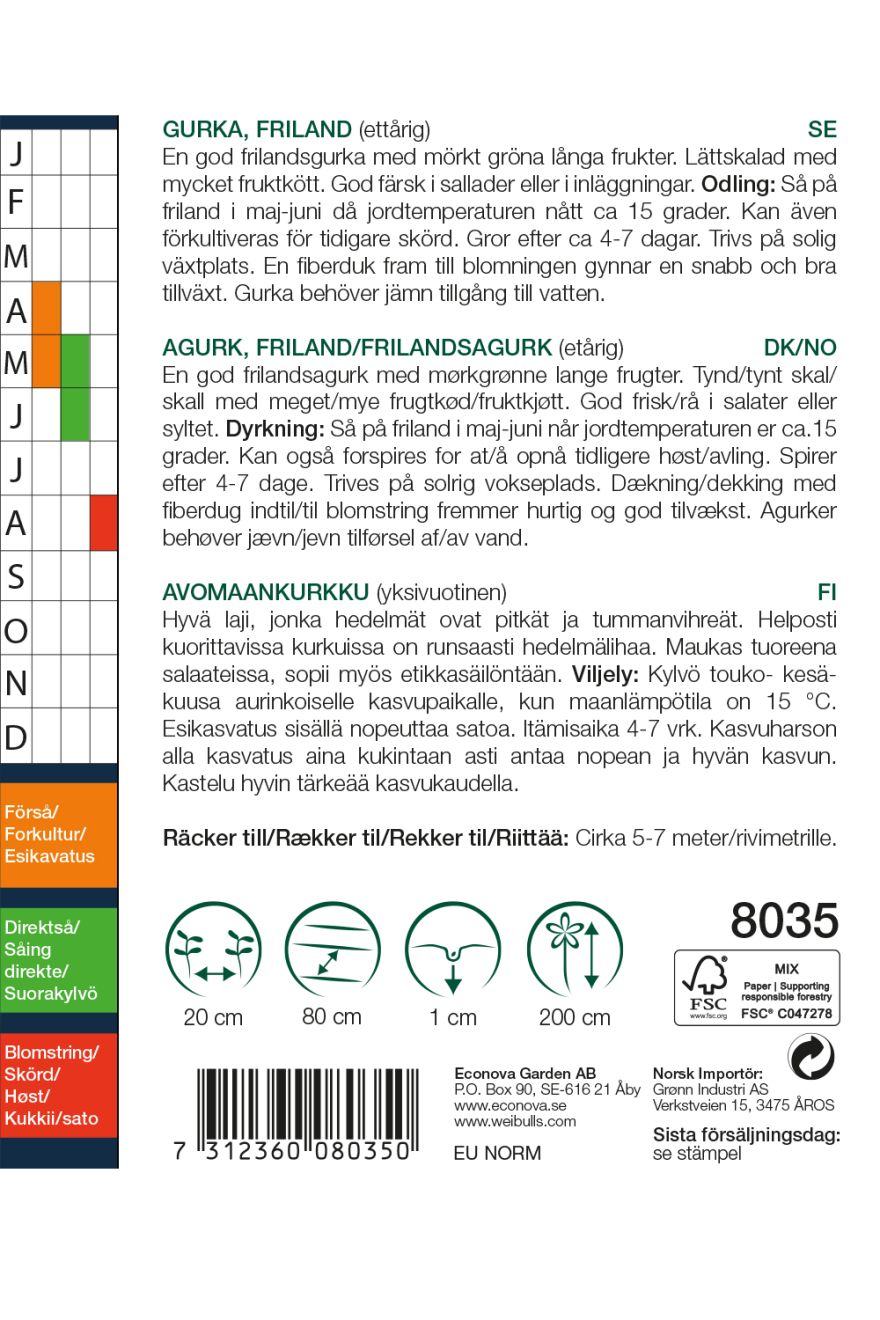8035  Weibulls Gurka, frilands-, slang Longo da China - 2