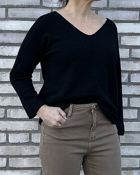 Marta Tröja Stickad Celine Svart