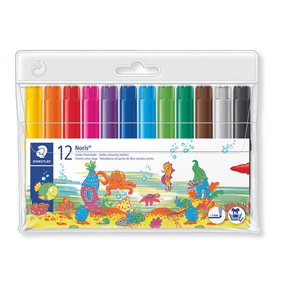 Fiber pens Jumbo, 12 pack