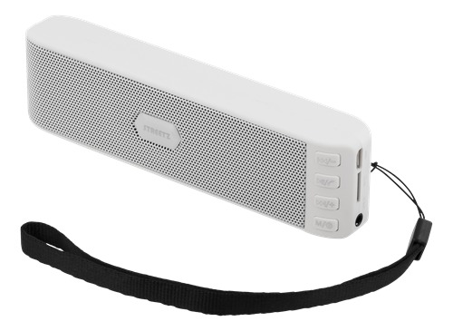 STREETZ Bluetooth högtalare, v2.1+EDR, speltid 3h, 10m, microSD, FM-radio, 3,5mm, 2x3W, vit