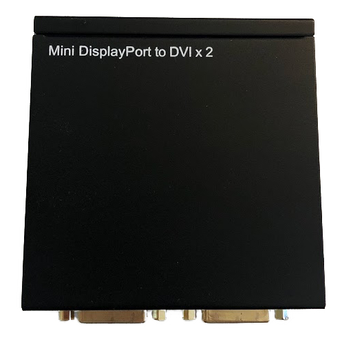 Mini DisplayPort till DVI Splitter, två DVI-I-utgångar, Full HD, 2,2 Gbps, svart